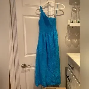 Faithfull the Brand Khalani Midi Dress Turquoise